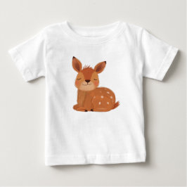 Camisa Scandi Folk Bebê Cervo Floresta 