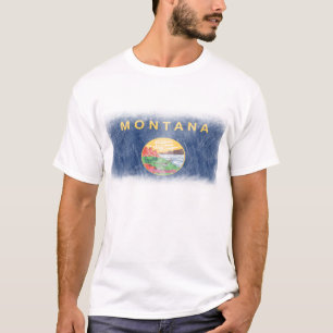 Camisa Scratchy da bandeira de Montana