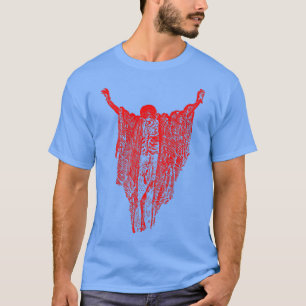 Camisa Seca Dos Ossos - Esqueleto Vermelho, Gótico