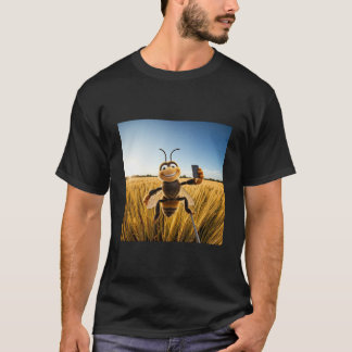 Camisa Selfie da Abelha - Design de diversão e cri