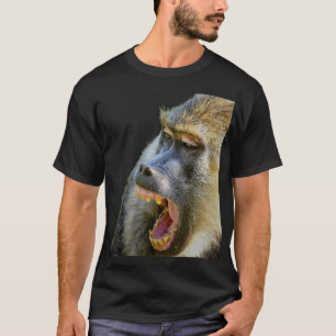 Camisa Selvagem e Ousada com Estampa de Babuíno