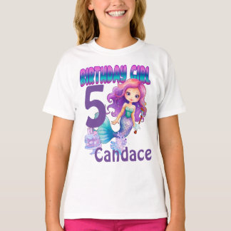 Camisa Sereia de Aniversário Personalizada - Adici