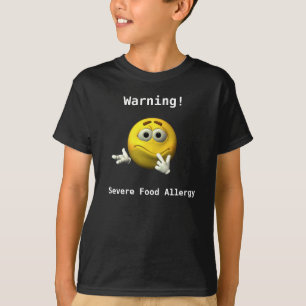 Camisa severa da alergia de comida