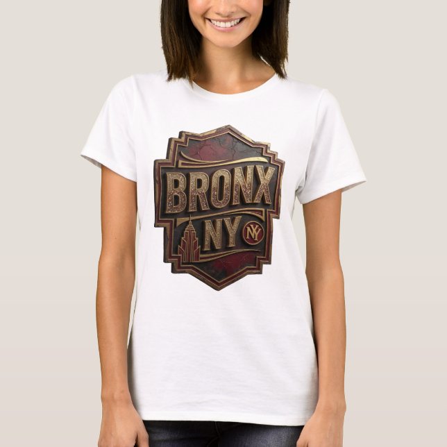 Camisa Sharp Gold BRONX NY Slogan (Frente)