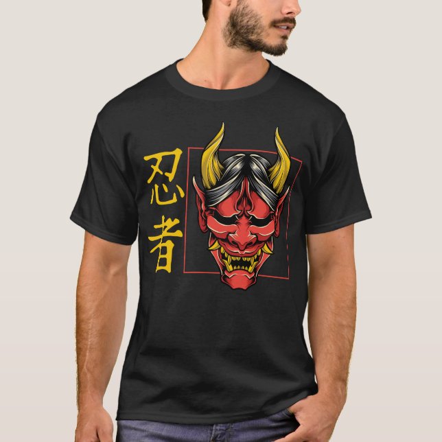 Camisa Shinobi, Demônio Japonês Hannya Shinobi Oni (Frente)