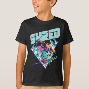 Camisa Shred Vintage Freestyle Ski Farda dos Anos