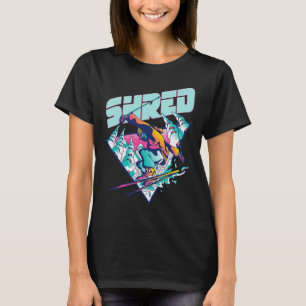Camisa Shred Vintage Freestyle Ski Roupa dos Anos