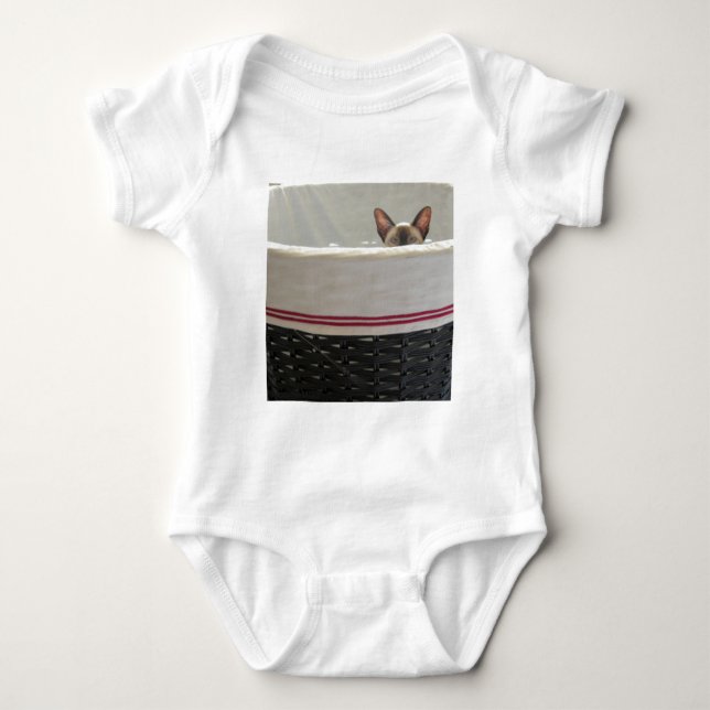 Camisa Siamese do gatinho do Peekaboo (Frente)