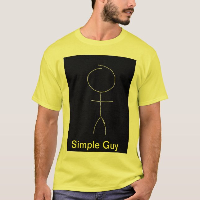 Camisa simples amarela da cara (Frente)