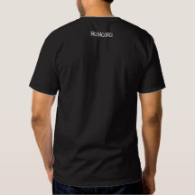 Camisa Simples Bordada HO. HO. HO Preta e Branca