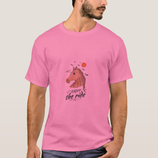 Camisa simples rosa para curtir a viagem