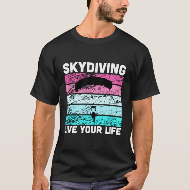 Camisa Skydive Na Teia Das Cores Retroativas Para  (Frente)