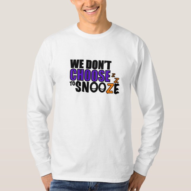Camisa Sleeved longa unisex do Snooze (Frente)