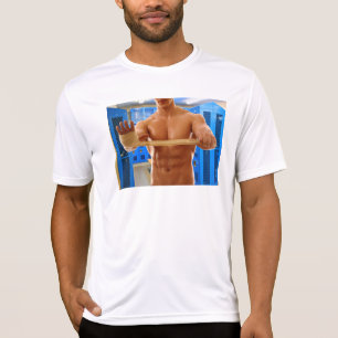 camisa SlipperyJoe do homem musculoso sem abs peit
