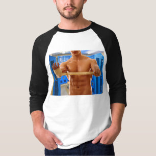 Camisa SlipperyJoe do homem musculoso sem abs peit