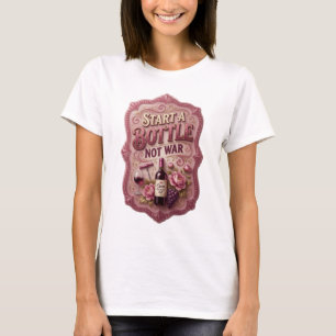 Camisa Snappy Gold START A BOTTLE NOT WAR Design
