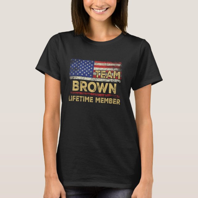 Camisa Sobrenome Marrom Equipe Marrom Membro Vital (Frente)