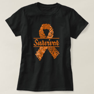 Camisa Sobrevivente De Leucemia, Fita Laranja Card