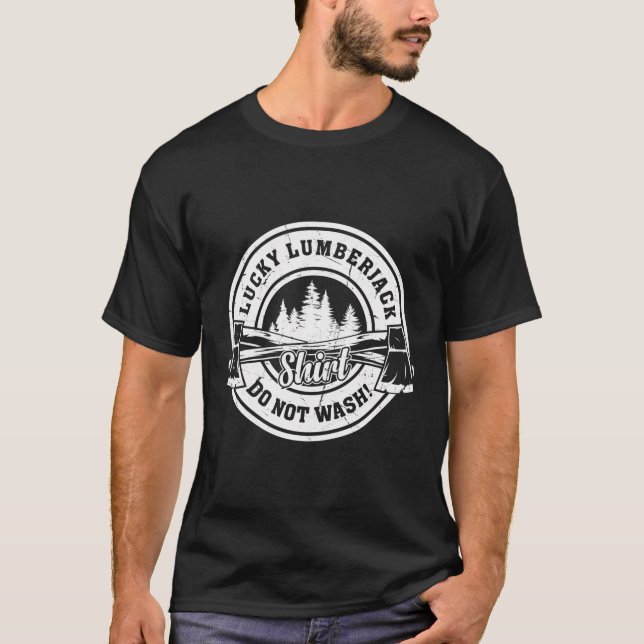Camisa Sortuda De Lumberjack Não Lavar - Madeira (Frente)