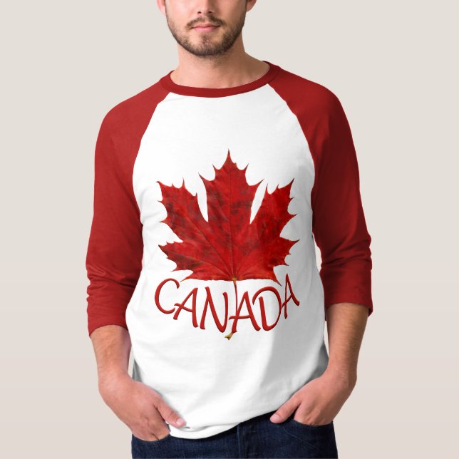 Camisa Souvenir de Jersey, Canadá, Bandeira Mascul (Frente)