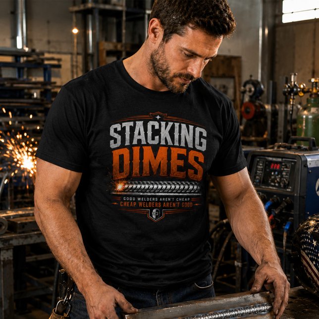 Camisa Stacking Dimes Welder Camiseta Divertida de (Criador carregado)