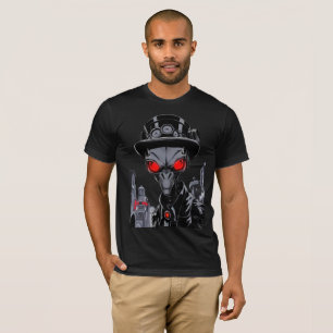 Camisa Steampunk Alien Gentleman Olhos Vermelhos F
