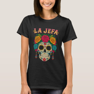 Camisa Sugar Skull La Jefa Mulheres, Dia De Los Mu