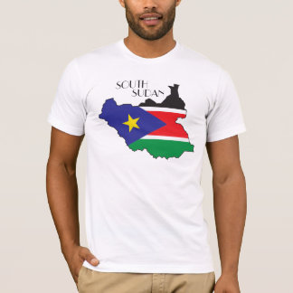 Camisa sul do Bandeira-Mapa de Sudão