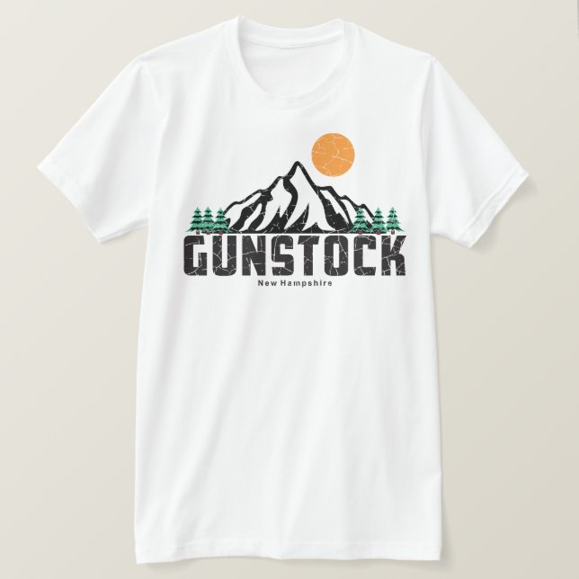 Camisa Sunset de Montanha Retro-Gunstock (Frente do Design)