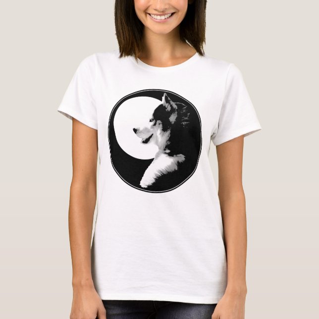 Camisa superior do Rouco feminino Camisa do Cachor (Frente)