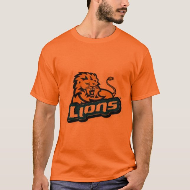 Camisa superior dos leões T (Frente)