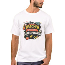  Camisa Superpoder do Professor Presente Divertido