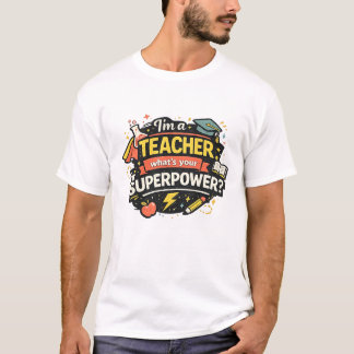 Camisa Superpoder do Professor Presente Divertido