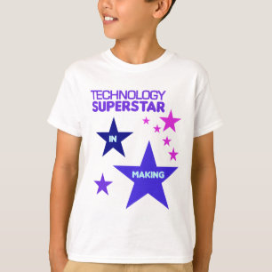 Camisa superstar de tecnologia para crianças