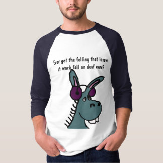 Camisa surda do humor do trabalho de asno DF