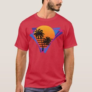Camisa Synthwave Retro onda Estética Palmree vi an