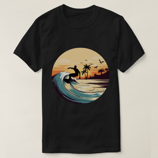 Camisa T: Ande pela onda da liberdade (Frente do Design)