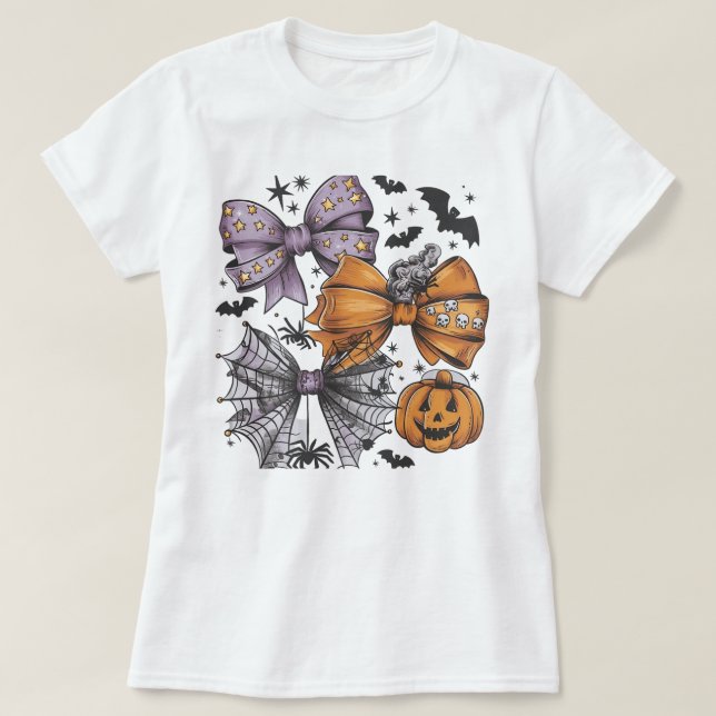 Camisa T Arco De Halloween Cuta - Arco De Estrelas (Frente do Design)