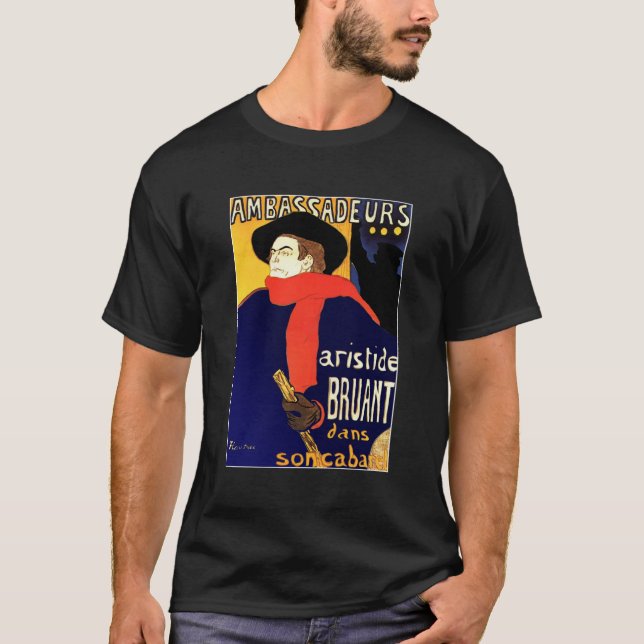 Camisa T: Aristide Bruant por Toulouse-Lautrec (Frente)