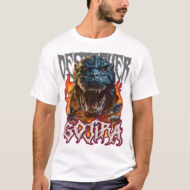 Camisa T Ativa de Monstro Legendário (Frente)