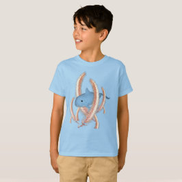 Camisa T - Baleia Nadando através da Grama
