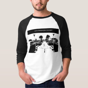 Camisa T básica de 3/4 Capas de Raglan masculina