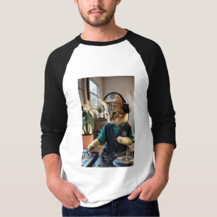 Camisa T básica de 3/4 Capas de Raglan masculina