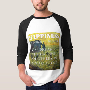 Camisa T básica de 3/4 Capas de Raglan masculina