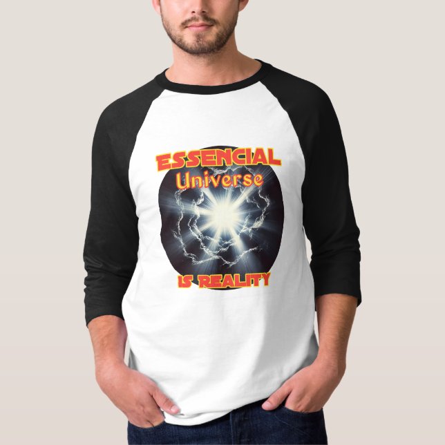 Camisa T básica de 3/4 Capas de Raglan masculina (Frente)