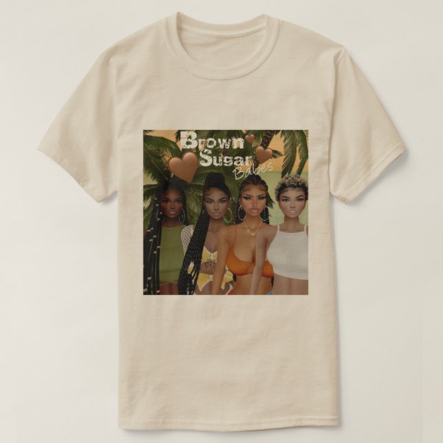 Camisa T-Bebês-Açúcar Castanho 13 (Frente do Design)