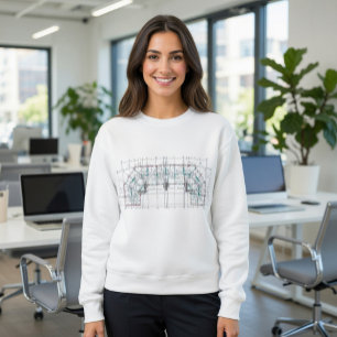 Camisa T-Blueprint da Arquitetura Moderna