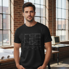 Camisa T-Blueprint da Arquitetura Moderna