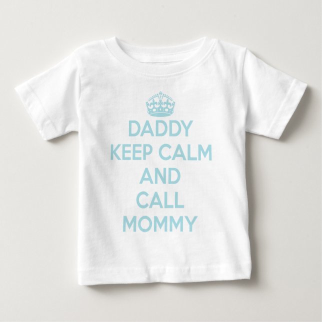 Camisa T Calma do pai (Azul Claro) (Frente)