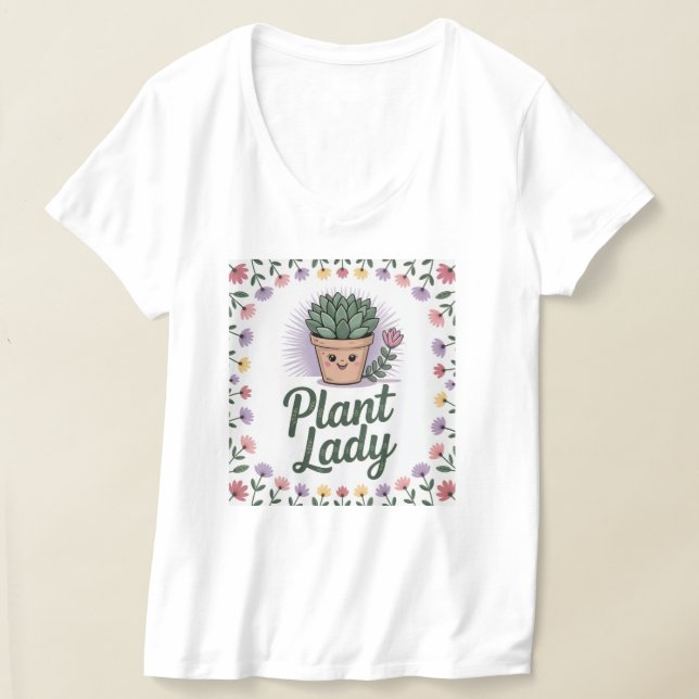 Camisa T-Camisa De Flores De Plantas Cute (Postura )